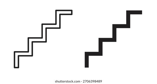 Stairs icon vector illustration. Flat design. Graphic design vector symbols.