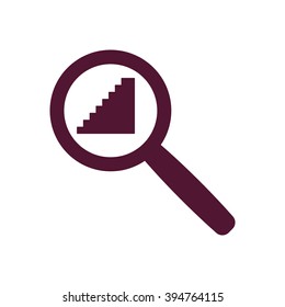 stairs  icon, vector illustration. Flat design style
