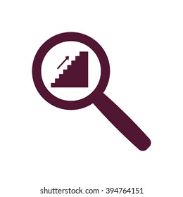 stairs  icon, vector illustration. Flat design style