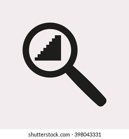 stairs  icon, vector illustration. Flat design style