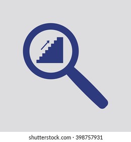 stairs  icon, vector illustration. Flat design style