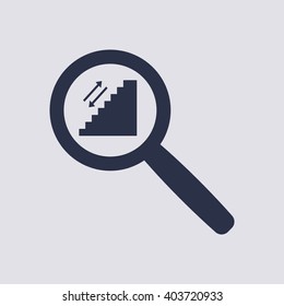 stairs  icon, vector illustration. Flat design style