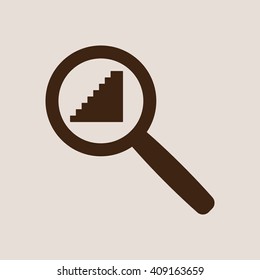 stairs  icon, vector illustration. Flat design style