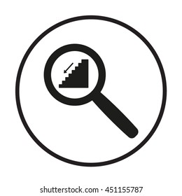 stairs  icon, vector illustration. Flat design style