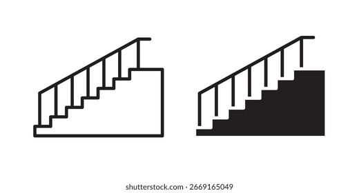 Ícone Escadas. Ilustração de vetor. Ilustração isolada de vetor. Ilustração de EPS.