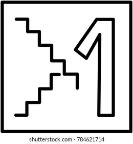 Stairs icon vector illustration isolated