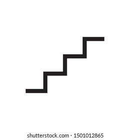 stairs up icon vector illustration logo template 