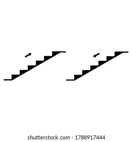 plantilla de logotipo de ilustración de icono de escaleras