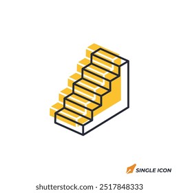 stairs icon vector illustration. stairs symbol isolated on white background