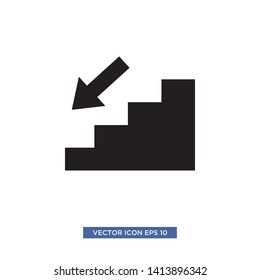 stairs icon vector illustration template