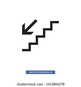 stairs icon vector illustration template