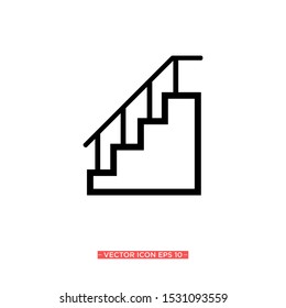 stairs icon vector illustration template