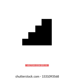 stairs icon vector illustration template