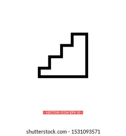 stairs icon vector illustration template