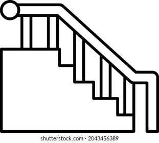 Imagen vectorial de icono de escaleras. También se puede usar para aplicaciones web, aplicaciones móviles y medios impresos.