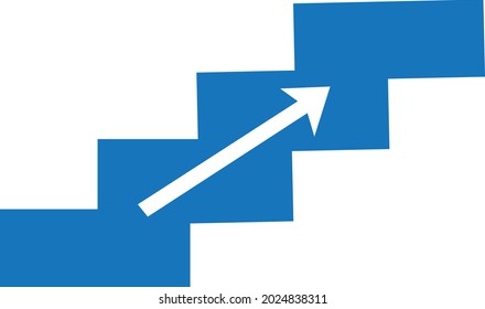 Stairs Up icon vector isolate