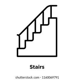 Stairs icon vector isolated on white background, Stairs transparent sign , line and outline elements in linear style