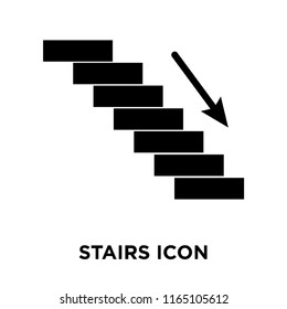 Stairs icon vector isolated on white background, Stairs transparent sign