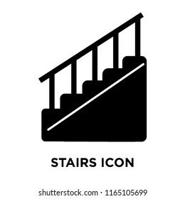 Stairs icon vector isolated on white background, Stairs transparent sign