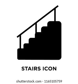 Stairs icon vector isolated on white background, Stairs transparent sign