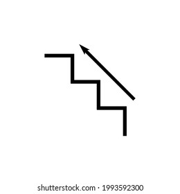 Stairs up  icon vector, logo illustration.