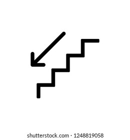 stairs icon vector on white background
