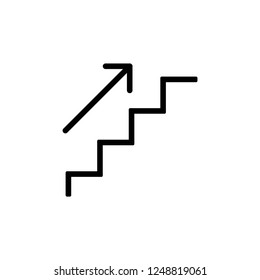 stairs icon vector on white background