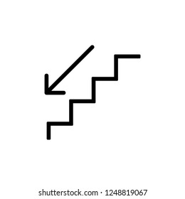 stairs icon vector on white background