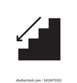 stairs icon vector. on white background