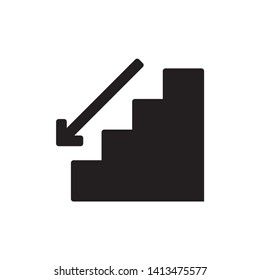 stairs icon vector. on white background