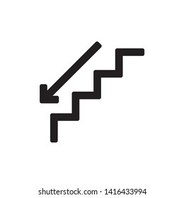 stairs icon vector. on white background