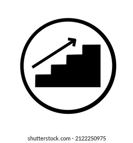vector de icono de las escaleras. sobre fondo blanco