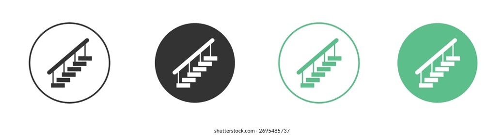 Pictograma de Vector de icono de escaleras para Elementos de interfaz ui ux