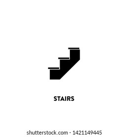 stairs icon vector. stairs sign on white background. stairs icon for web and app