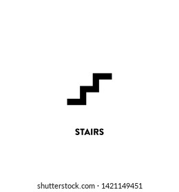 stairs icon vector. stairs sign on white background. stairs icon for web and app