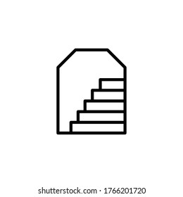stairs icon vector sign symbol isolated