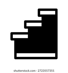 Ilustración de diseño de símbolo de Vector de icono de escaleras
