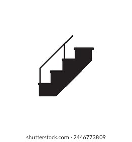 stairs icon vector. stairs symbol flat illustration on white background..eps