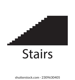 diseño del logotipo de la ilustración de la plantilla del vector de icono de escaleras