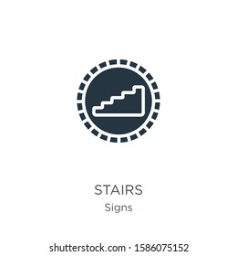 Stairs icon vector. Trendy flat stairs icon from signs collection isolated on white background. Vector illustration can be used for web and mobile graphic design, logo, eps10