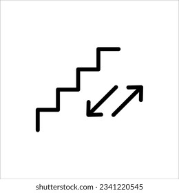 Stairs Icon Vektorgrafik für Webdesign, i und app. einzeln auf weißem Hintergrund