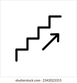 Stairs Icon Vektorgrafik für Webdesign, i und app. einzeln auf weißem Hintergrund