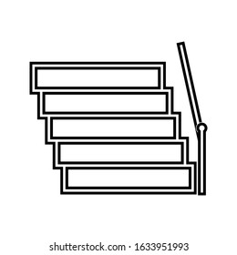 stairs icon with a white background