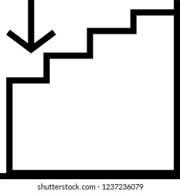 Stairs icon-step down