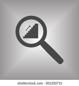Stairs  icon,vector. Flat design.