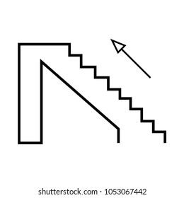 stairs illustrat isolated vector sign simbol