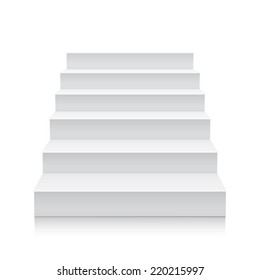 Stairs isolated on white background. Steps. Vector illustration