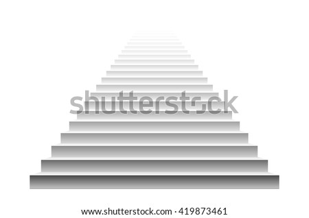 Stairs isolated on white background. Steps. Vector illustration art