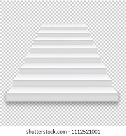 Stairs Isolated Transparent Background With Gradient Mesh, Vector Illustration