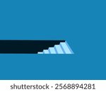 Stairs leading down to the basement, crisis concept, shelter vector